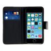 Husa Apple iPhone 5 / iPhone 5s / iPhone SE, Piele ecologica, Negru, 12261.01