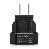 Set 3 Adaptoare de calatorie tip B pentru Canada, Kwmobile, Negru, Plastic, 15546