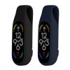 Set 2 Huse pentru Xiaomi Mi Band 7/Mi Band 6/Mi Band 5, Kwmobile, Negru/Albastru, Silicon, 59313.02