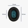Set 2 Perne de urechi pentru casti Bose Soundlink Around-Ear Wireless II, Kwmobile, Negru, Piele ecologica, 59418.01