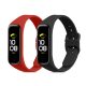 Set 2 Curele pentru Samsung Galaxy Fit 2, Kwmobile, Negru/Rosu, Silicon, 53962.11