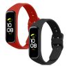 Set 2 Curele pentru Samsung Galaxy Fit 2, Kwmobile, Negru/Rosu, Silicon, 53962.11