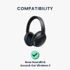 Set 2 Perne de urechi pentru casti Bose Soundlink Around-Ear Wireless II, Kwmobile, Gri, Piele ecologica, 59418.11