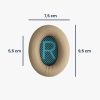 Set 2 Perne de urechi pentru casti Bose Soundlink Around-Ear Wireless II, Kwmobile, Gri, Piele ecologica, 59418.11