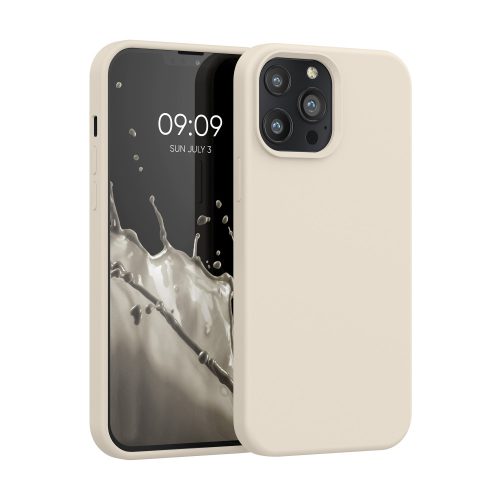Husa Apple iPhone 13 Pro Max, Silicon, Crem, 55881.16