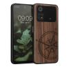 Husa Xiaomi Poco M4 Pro, Lemn, Maro/Negru, 59498.01