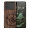 Husa Xiaomi Poco M4 Pro, Lemn, Maro/Negru, 59498.01