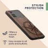 Husa Xiaomi Poco M4 Pro, Lemn, Maro/Negru, 59498.01