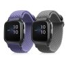 Set 2 curele pentru Garmin Venu Sq/Venu Sq Music, Kwmobile, Mov/Gri, Nylon, 59528.02
