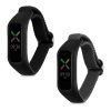 Set 2 Curele pentru Oppo Band Sport, Kwmobile, Negru/Gri, Nylon, 59521.02
