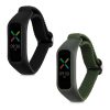 Set 2 Curele pentru Oppo Band Sport, Kwmobile, Negru/Verde, Nylon, 59521.01