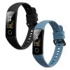 Set 2 Curele pentru Honor Band 5/Band 4, Kwmobile, Negru/Albastru, Silicon, 59596.02