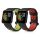 Set 2 curele kwmobile pentru Xiaomi Mi Watch Lite/Redmi Watch, Silicon, Negru/Multicolor, 54831.08