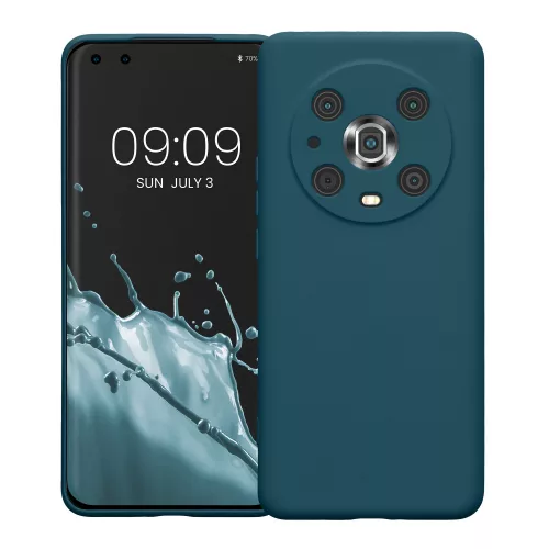 Husa Honor Magic5 Lite 5G, Silicon, Albastru, 57917.57