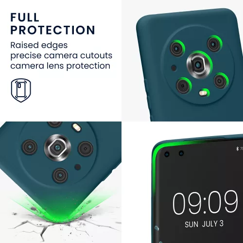 Husa Honor Magic5 Lite 5G, Silicon, Albastru, 57917.57