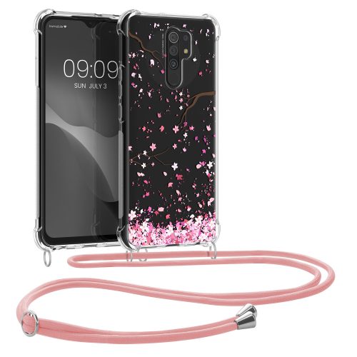 Bumper Xiaomi Redmi 9, Silicon, Transparent/Roz, 56532.02