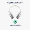 Set 2 huse kwmobile pentru Apple Airpods Max, Silicon, Negru, 59790.02