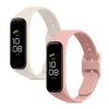 Set 2 curele kwmobile pentru Samsung Galaxy Fit 2, Silicon, Alb/Roz, 53962.14