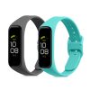 Set 2 curele kwmobile pentru Samsung Galaxy Fit 2, Silicon, Gri/Verde, 53962.13