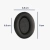 Set 2 Earpads kwmobile pentru Sennheiser HD660S /HD565/HD580, Piele ecologica, Negru, 59847.01
