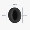 Set 2 Earpads kwmobile pentru Sennheiser HD400S/HD450SE/HD458BT, Piele ecologica, Negru, 59843.01