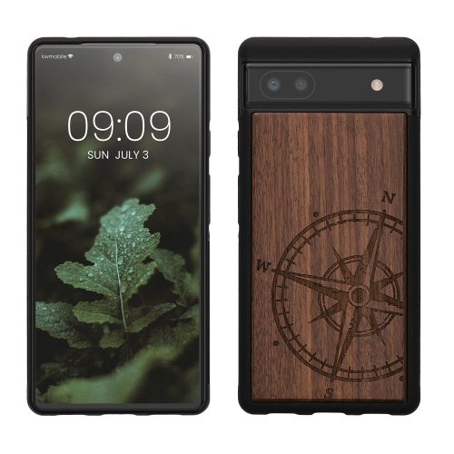 Husa Google Pixel 6a, Lemn, Maro/Negru, 59884.02