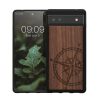 Husa Google Pixel 6a, Lemn, Maro/Negru, 59884.02