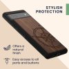Husa Google Pixel 6a, Lemn, Maro/Negru, 59884.02