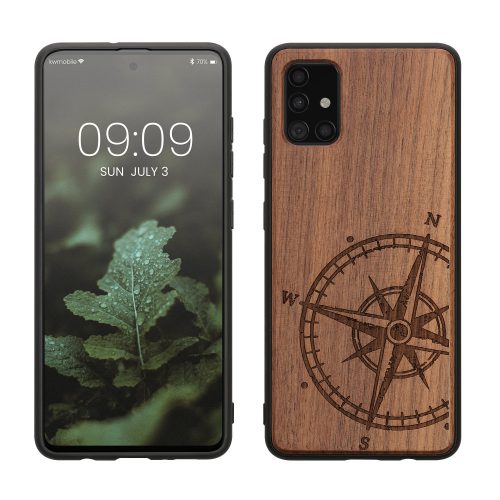 Husa Samsung Galaxy A51, Lemn, Maro, 51432.05