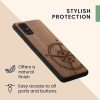 Husa Samsung Galaxy A51, Lemn, Maro, 51432.05
