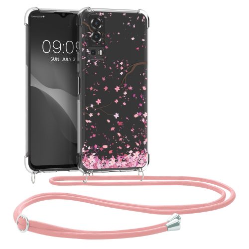 Bumper Vivo Y72 5G/Y52 5G, Silicon, Transparent/Roz, 59898.01