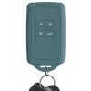 Husa Cheie Auto kwmobile pentru Renault/Dacia 4 Butoane - Keyless Go, Silicon, Verde, 48035.207