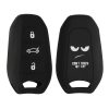Husa Cheie Auto kwmobile pentru Opel 3 Butoane - Keyless Go, Silicon, Negru/Alb, 56976.02