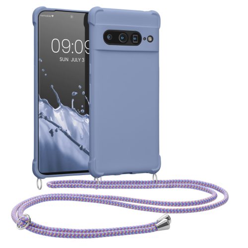 Husa cu jnur Google Pixel 7 Pro, Albastru, Silicon, 59967.108