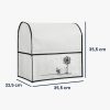 Husa de praf Kwmobile pentru KitchenAid 4.3 - 4.8 l, Alb/Negru, Plastic, 57074.05