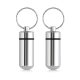Set 2 Brelocuri pentru mini pilule Kwmobile, Gri, Aluminiu, 56608.05