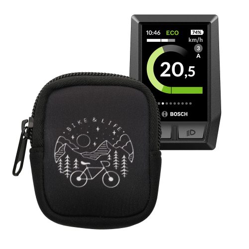 Husa GPS Kwmobile pentru Bosch Kiox, Negru/Alb, Neopren, 55742.04