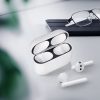 Set 2 folii de protectie kwmobile pentru Apple Airpods Pro 2, Plastic, Negru, 60102.01