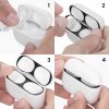 Set 2 folii de protectie kwmobile pentru Apple Airpods Pro 2, Plastic, Negru, 60102.01