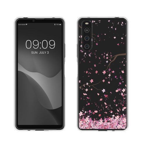 Husa Sony Xperia 10 IV, Silicon, Transparent/Roz, 60160.02