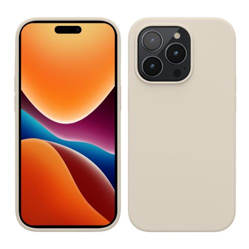 Husa Apple iPhone 14 Pro, Silicon, Crem, 59073.16