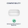 Husa kwmobile pentru Samsung Galaxy Buds 2 Pro/Galaxy Buds 2/Galaxy Buds Live, Silicon, Negru/Alb, 58155.02