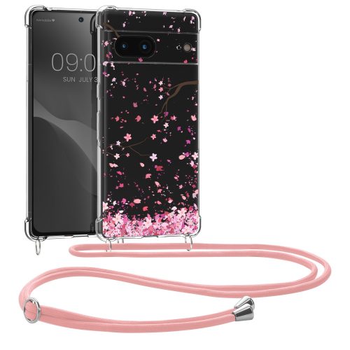 Bumper Google Pixel 7, Silicon, Transparent/Roz, 60206.02