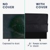 Husa pentru televizor de 55" Kwmobile, Negru, Textil, 60189.01