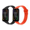 Set 2 curele kwmobile pentru Xiaomi Redmi Smart Band Pro, Silicon, Negru/Portocaliu, 57425.05