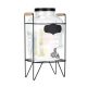 Dozator bauturi Navaris, 5L, cu stand metalic, design rainbow efect, sticla, 51378.03