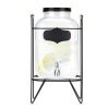 Dozator bauturi Navaris, 5L, cu stand metalic, design rainbow efect, sticla, 51378.03