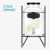Dozator bauturi Navaris, 5L, cu stand metalic, design rainbow efect, sticla, 51378.03