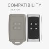 Husa Cheie Auto kwmobile pentru Renault/Dacia 4 Butoane - Keyless Go, Silicon, Gri, 48035.25