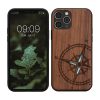 Husa Apple iPhone 12/iPhone 12 Pro, Lemn, Maro/Albastru, 52734.16
